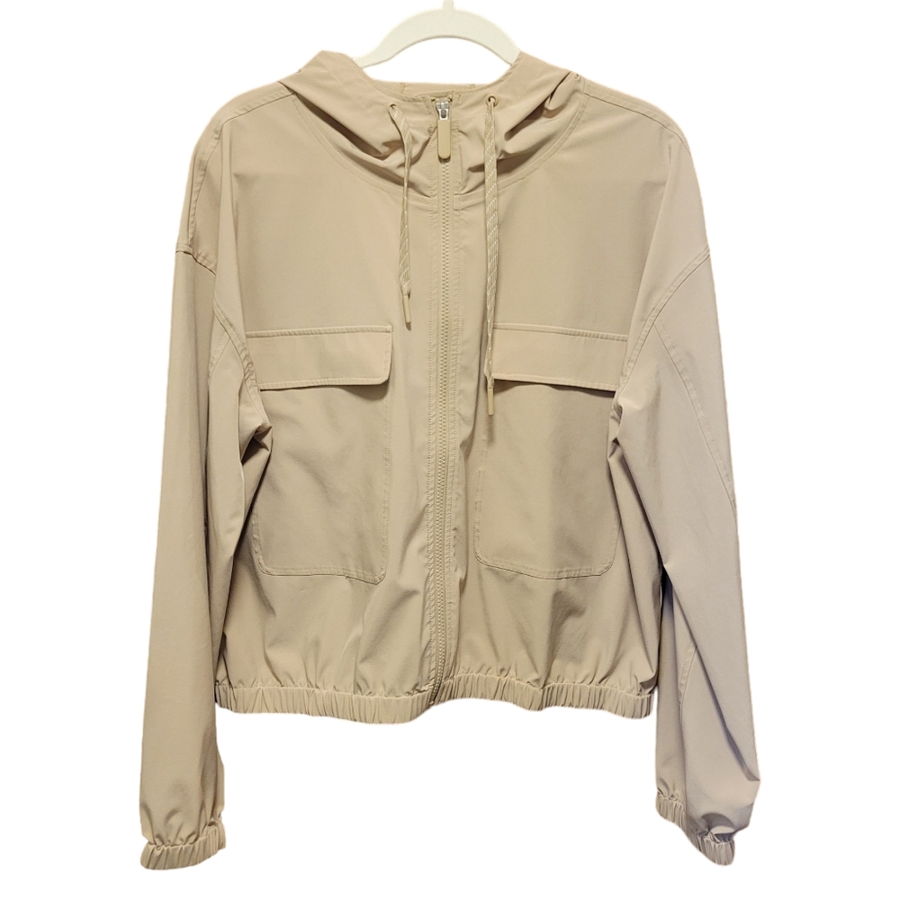 Zella Light Beige Hooded Utility Jacket